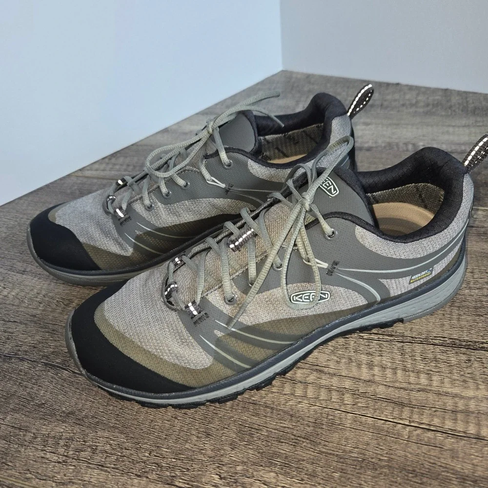 KEEN Terradora Waterproof Hiking Shoes Women 10 Gray Black Green Low Top